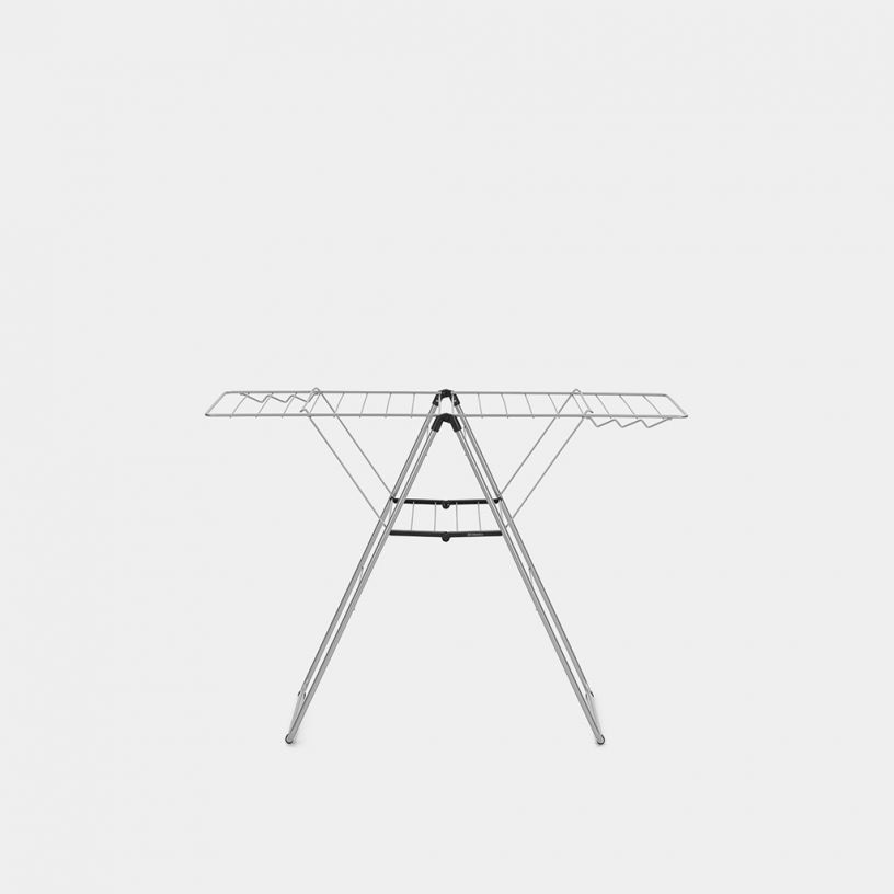 Brabantia HangOn Stendibiancheria in Acciaio Grigio Metallico - 20 Metri di Spazio Asciugatura, Altezza Regolabile e Design Salvaspazio