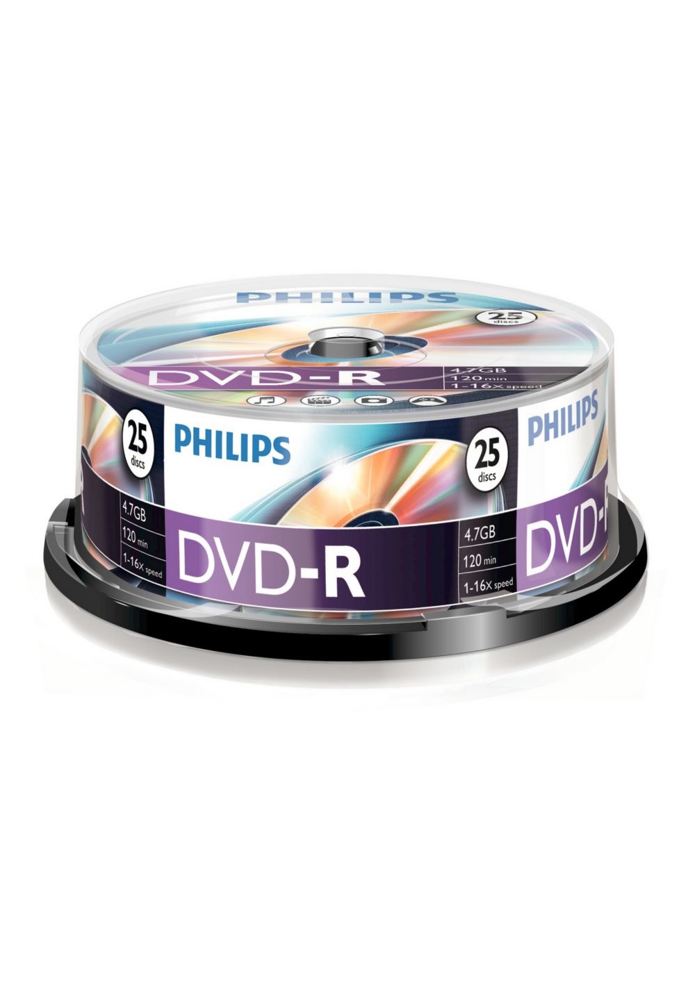Philips DVD-R 16X 4,7GB - Confezione da 25 dischi ad alta durata