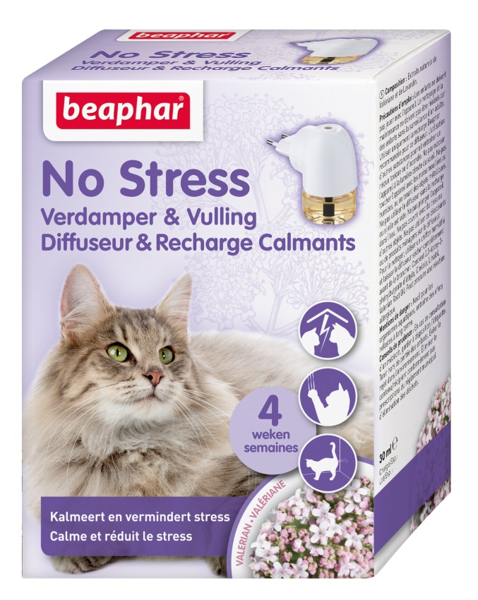 Beaphar No Stress Diffusore 30 ml - Aromatizzatore Comportamentale per Gatti con Valeriana e Lavanda