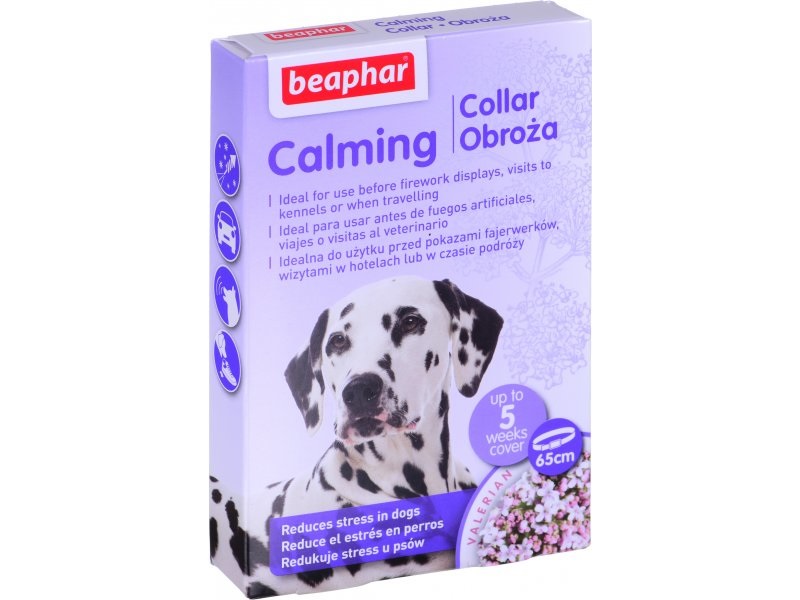 Beaphar Collare Calmante Antistress per Cani 65 cm - Riduce Comportamenti Inappropriati con Estratto Naturale di Valeriana