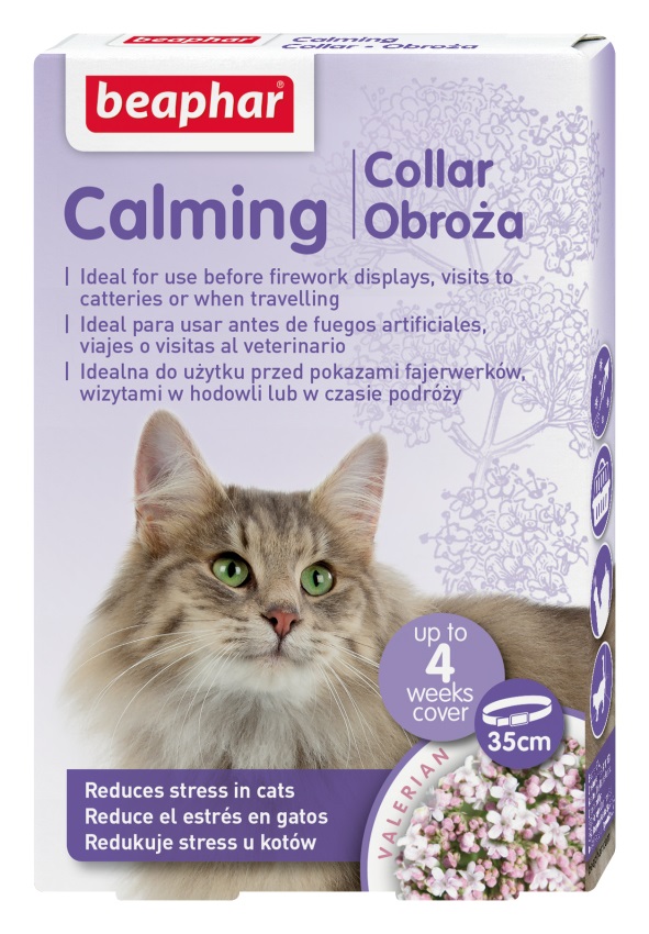 Beaphar Calming Collar - Collare anti-stress per gatti 35 cm con Valeriana e Lavanda