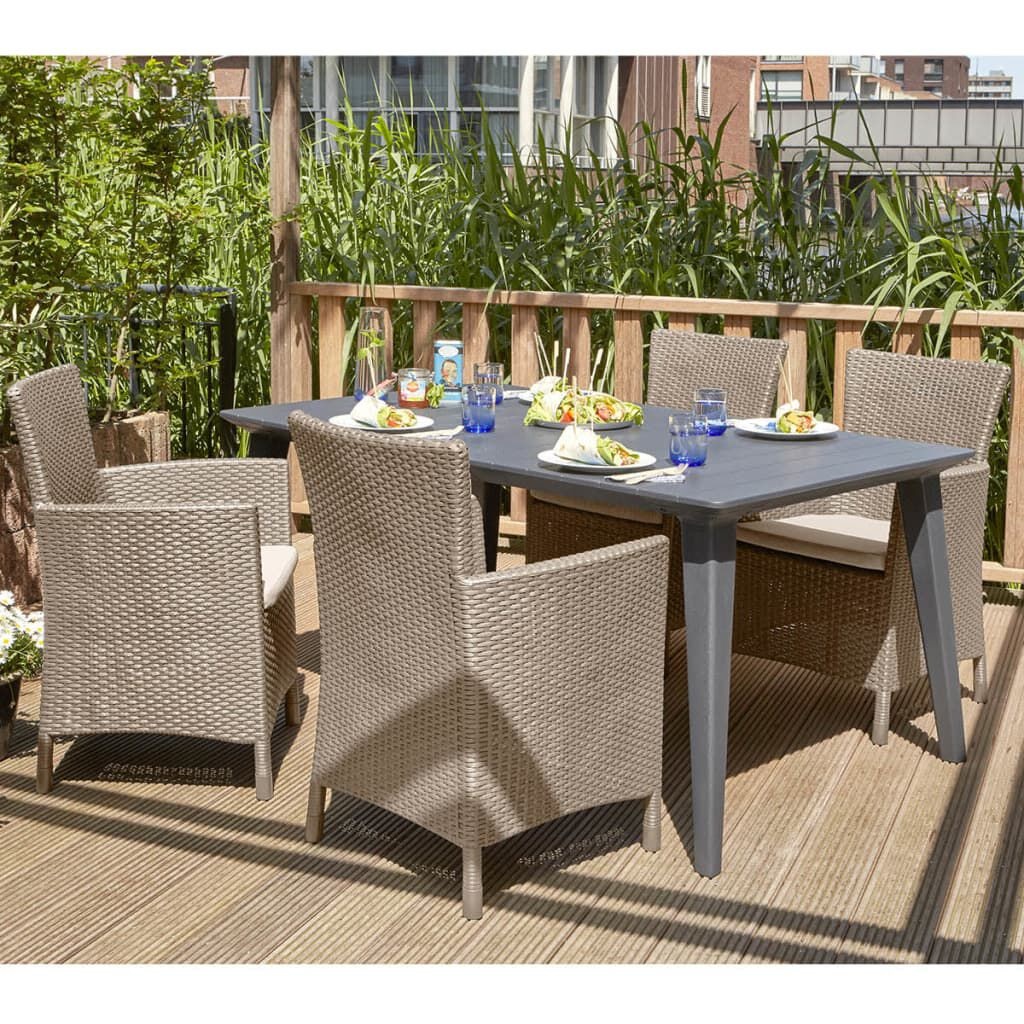 Keter Poltrona Iowa Cappuccino con Cuscino - Dimensioni 60x62x89 cm - Rattan Sintetico