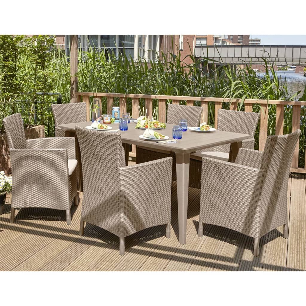Keter Poltrona Iowa Cappuccino con Cuscino - Dimensioni 60x62x89 cm - Rattan Sintetico