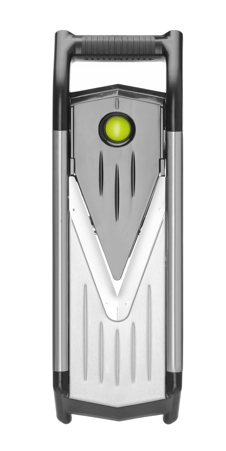 Hendi Mandolina Con Lama A V 222676 - Grattugia e Spiralizzatore Manuale in Acciaio Inossidabile