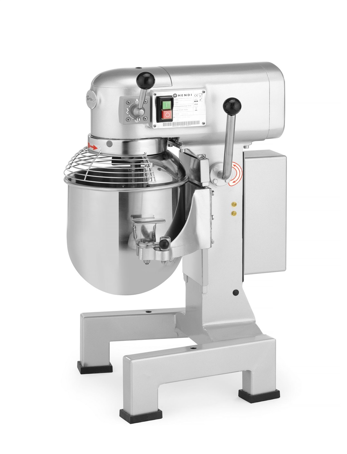 Hendi 222836 Miscelatore Planetario Professionale 600 W - Capacità 10 Litri in Acciaio Inossidabile