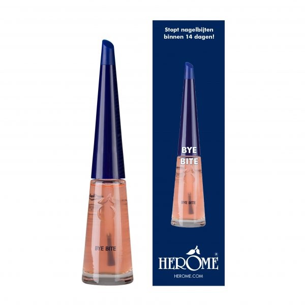 Herôme Smalto Onicofagia Bye Bite 10 ml - Previene la Rosicatura delle Unghie, Stimola la Crescita e Resiste in Acqua Saponata
