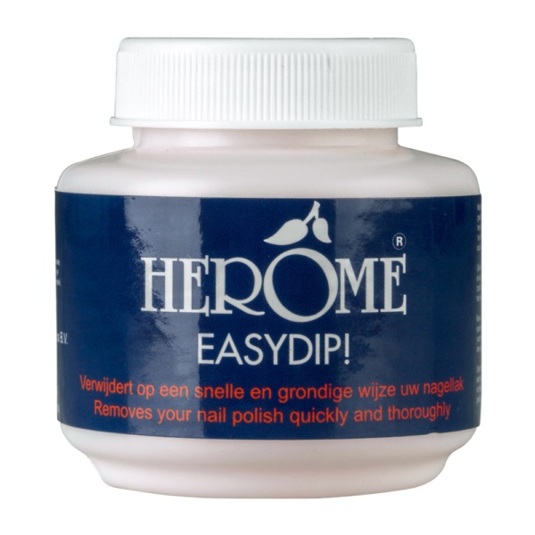 Herome Solvente per Unghie Easy Dip - 60ml, Delicato con Spazzole Integrate, Previene Unghie Secche