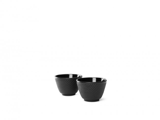 Bredemeijer Jang Set di 2 Tazzine in Ghisa Nero 100 ml con Interno Smaltato