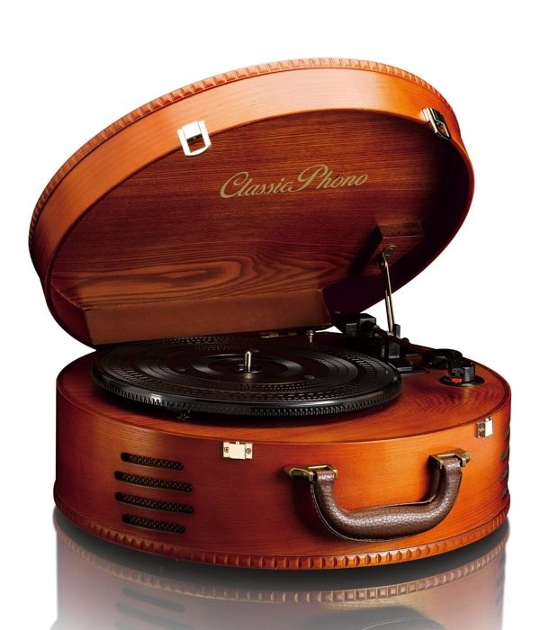 Lenco TT-34 Giradischi USB in Legno con Trasmissione a Cinghia e 2 Altoparlanti Integrati - Design Vintage