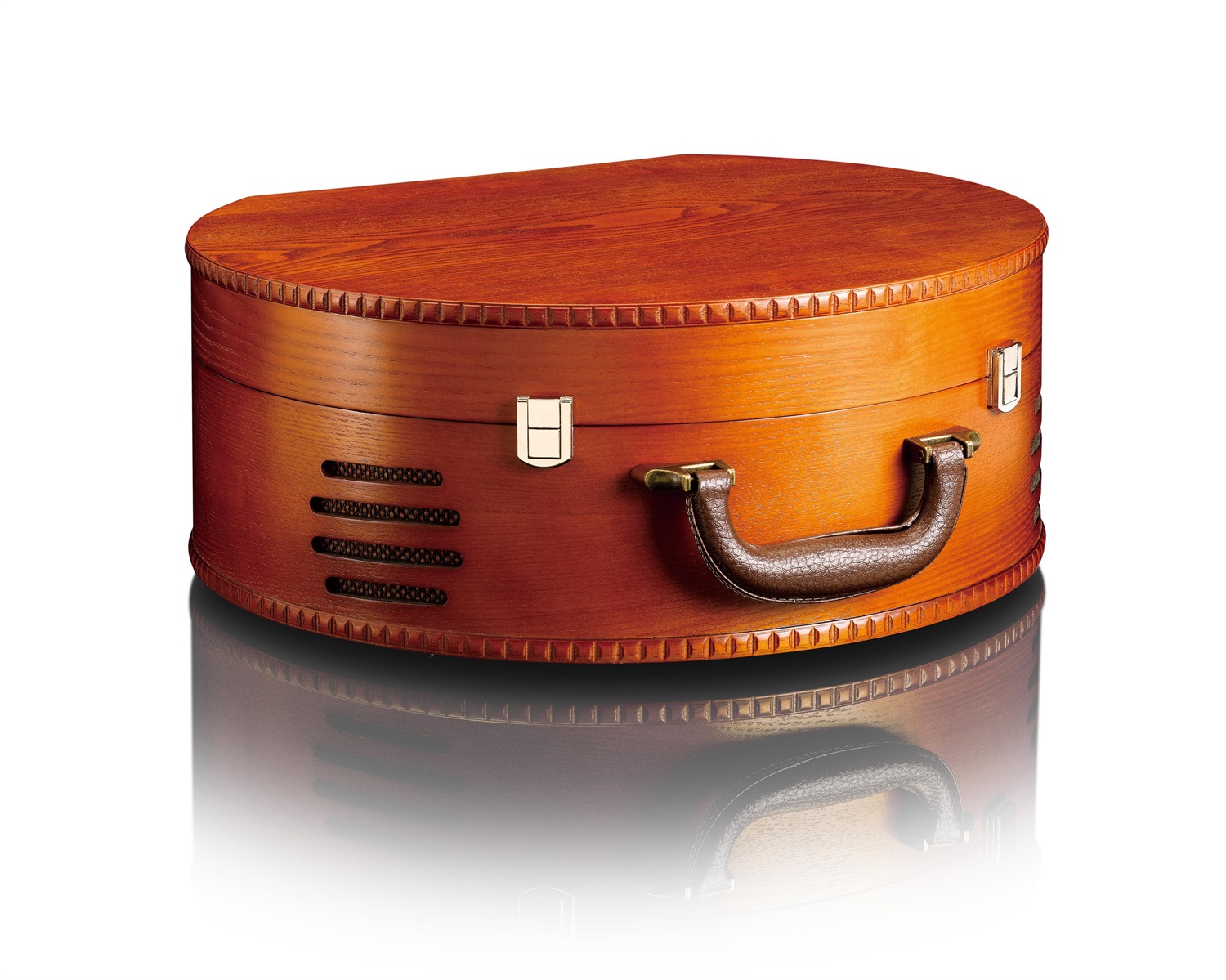 Lenco TT-34 Giradischi USB in Legno con Trasmissione a Cinghia e 2 Altoparlanti Integrati - Design Vintage