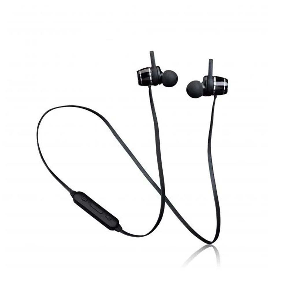 Lenco EPB-030BK - Auricolari Sportivi Bluetooth 5.0 Resistenti al Sudore con Batteria da 100 mAh e Accessori Inclusi