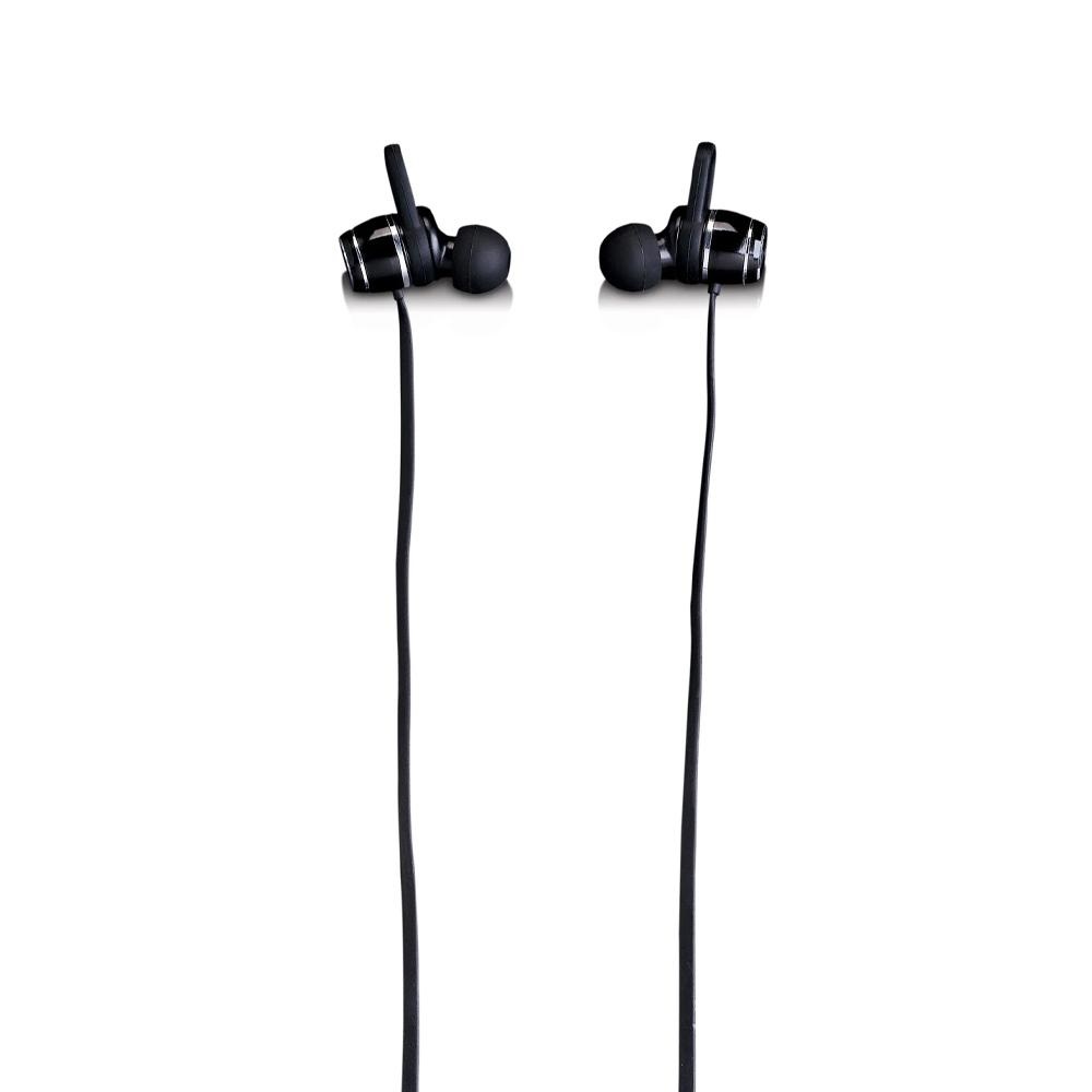 Lenco EPB-030BK - Auricolari Sportivi Bluetooth 5.0 Resistenti al Sudore con Batteria da 100 mAh e Accessori Inclusi