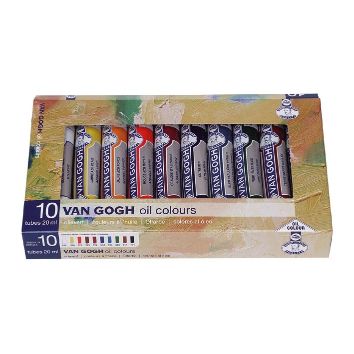 Van Gogh Colore ad Olio 20 ml - Set da 10 Tubi con Gamma Cromatica Completa