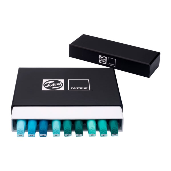 Talens Set Marker Pantone - 9 tonalità blu verde, doppia punta con inchiostro pigmentato a base d'acqua