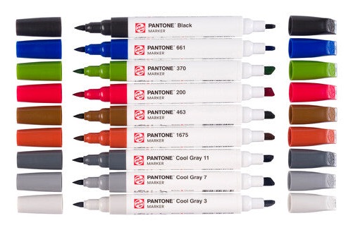 Talens Pantone Set di 9 Marcatori City - Pennarelli a Doppia Punta con Inchiostro Pigmentato a Base d'Acqua