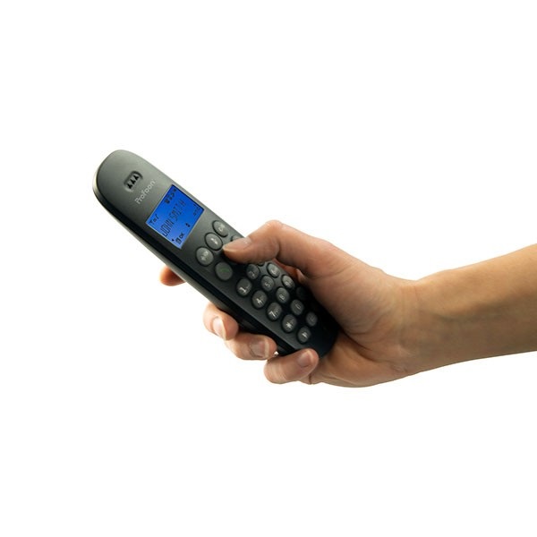 Profoon PDX-300 - Telefono Cordless DECT Espandibile, Compatibile con Apparecchi Acustici, Vivavoce, Rubrica 50 Contatti - Nero