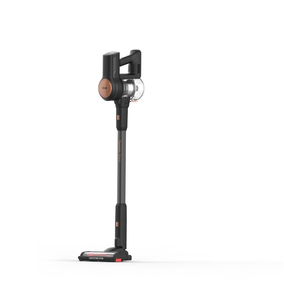 Princess Dynamic Storm 01.339390.01.001 - Aspirapolvere Cordless 2 in 1 con Manico, Potenza 220 W, Capacità 0.6 Litri, Filtro HEPA, Colore Nero e Marrone