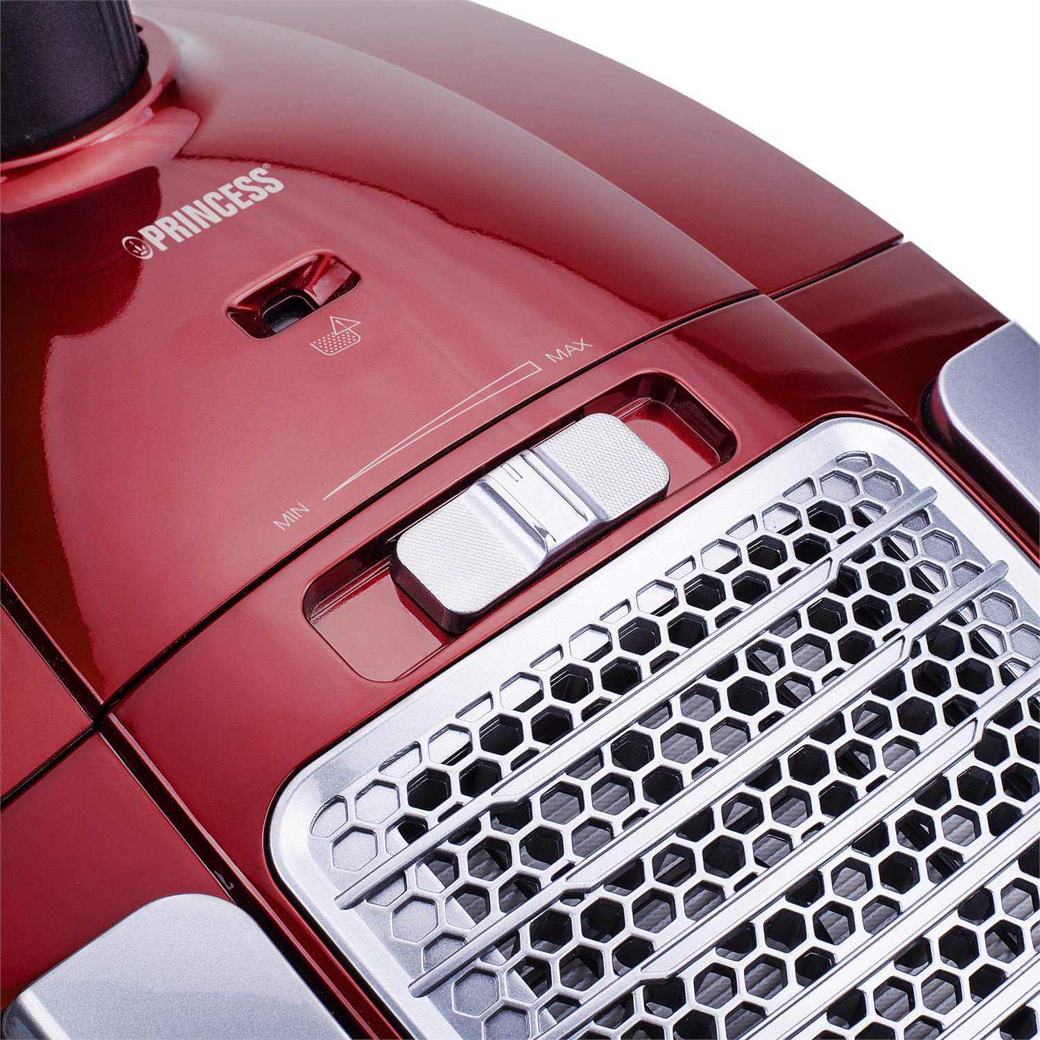 Princess 333001 Power Deluxe - Aspirapolvere con Sacchetto 700 W, Classe A, Filtro HEPA H12, Portata 14 metri, Capacità 3L, Rosso