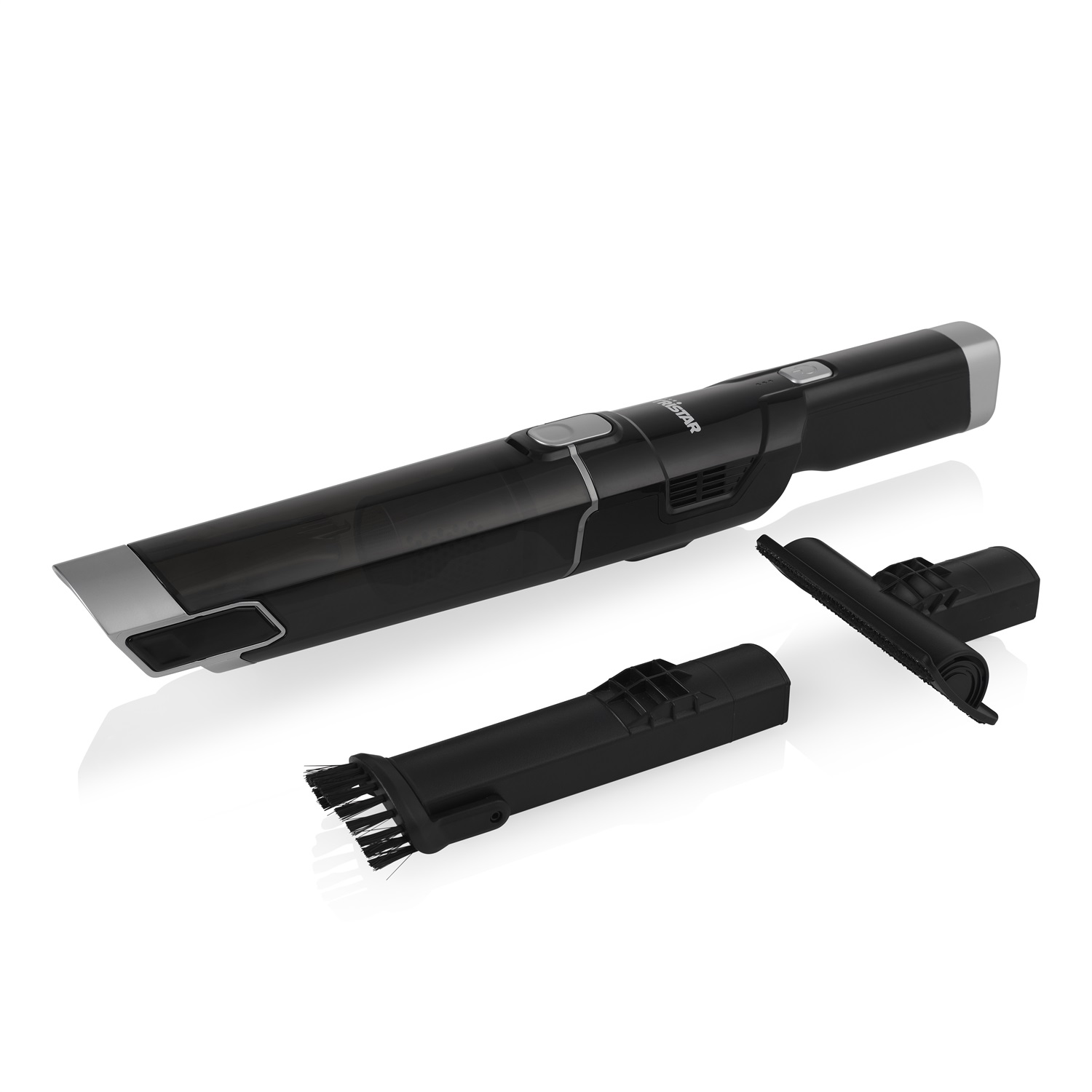 Tristar KR-3150 Aspirapolvere Portatile Senza Fili, 90 W, 0.2 litri, 72 Decibel, Aspirazione Ciclonica, Filtro HEPA, Nero