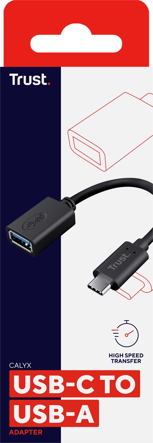 Trust 20967 Cavo Adattatore USB Type-C a USB 3.1 Gen 1, 0,09 m, Nero