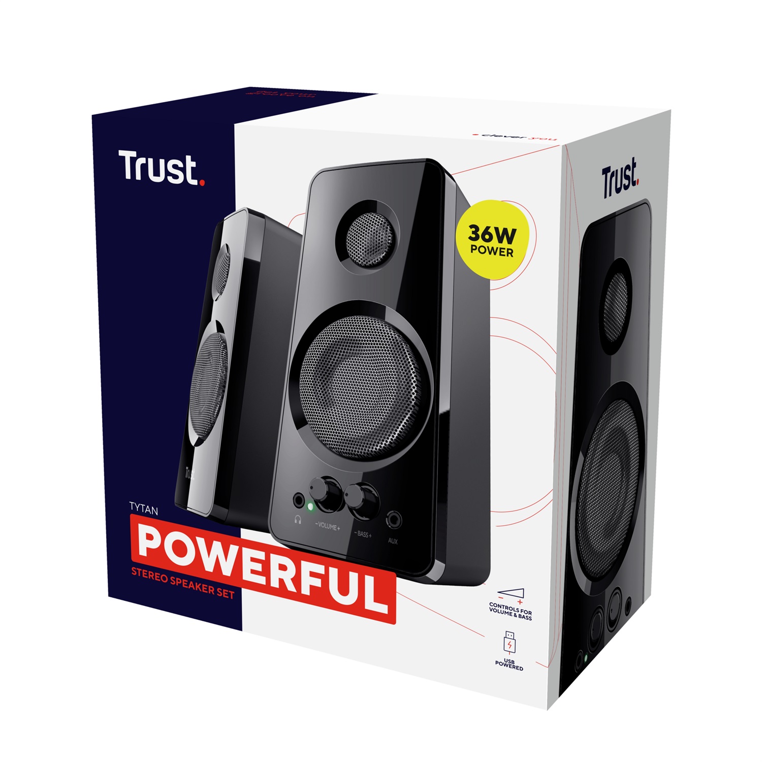 Trust Tytan Altoparlanti 2.0 Cablati 18 W RMS (36 W Picco) Nero