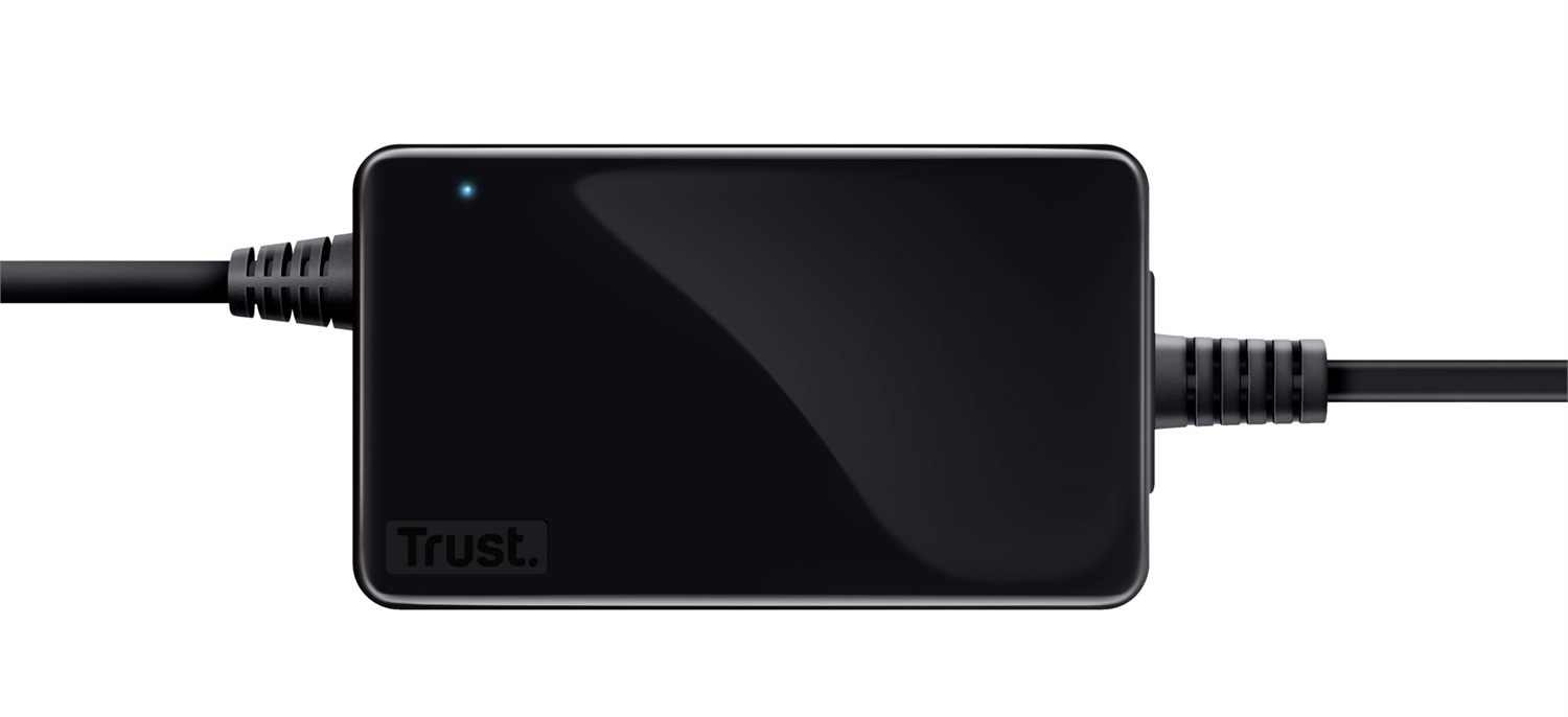 Trust Primo Caricabatterie Universale per Laptop 45 W, Nero - Compatibile con Acer, Asus, Dell, HP, Lenovo, Medion, MSI, Packard Bell e Samsung