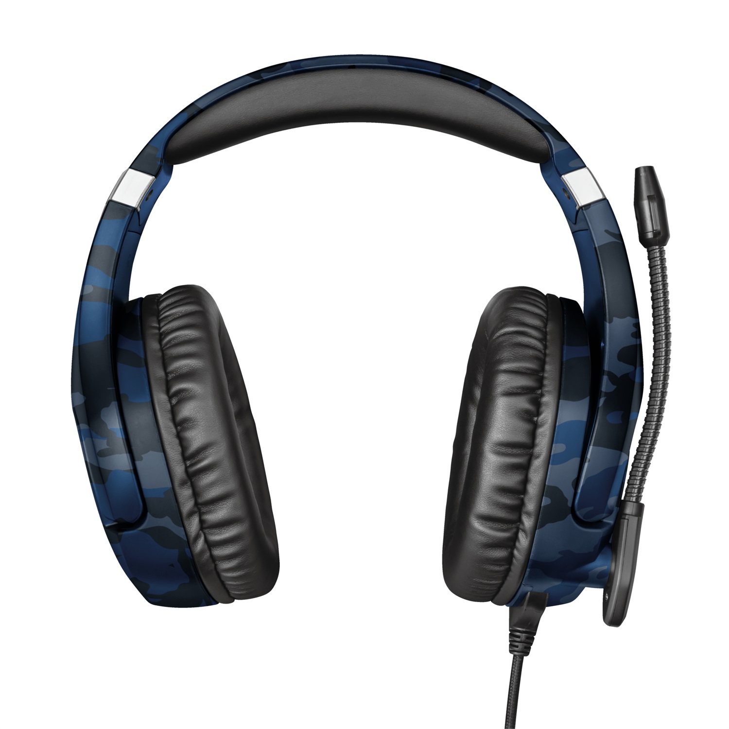 Trust GXT 488 Forze Cuffie Gaming Over-Ear per PS4 e PS5, Microfono Ripiegabile, Archetto Regolabile, Cablato, 50 mm, Nero e Blu