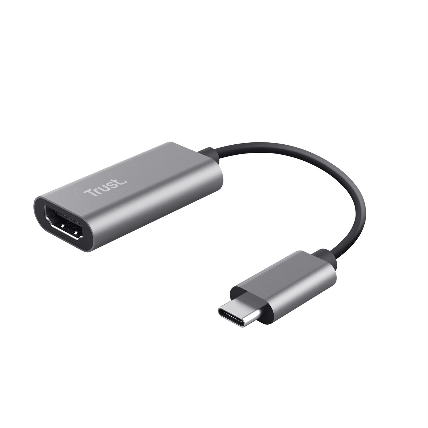 Trust Dalyx Adattatore USB-C a HDMI 4K 60Hz - Grigio/Nero