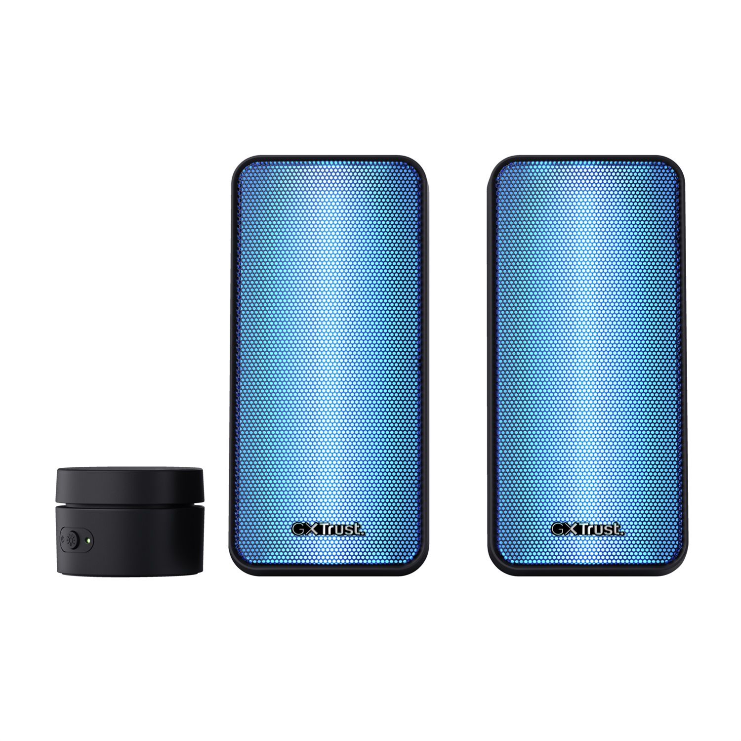 Trust GXT 611 Wezz Set di Altoparlanti 2.0 con Illuminazione LED RGB, 12 W (6 W RMS), Alimentazione USB, per PC e Gaming - Nero