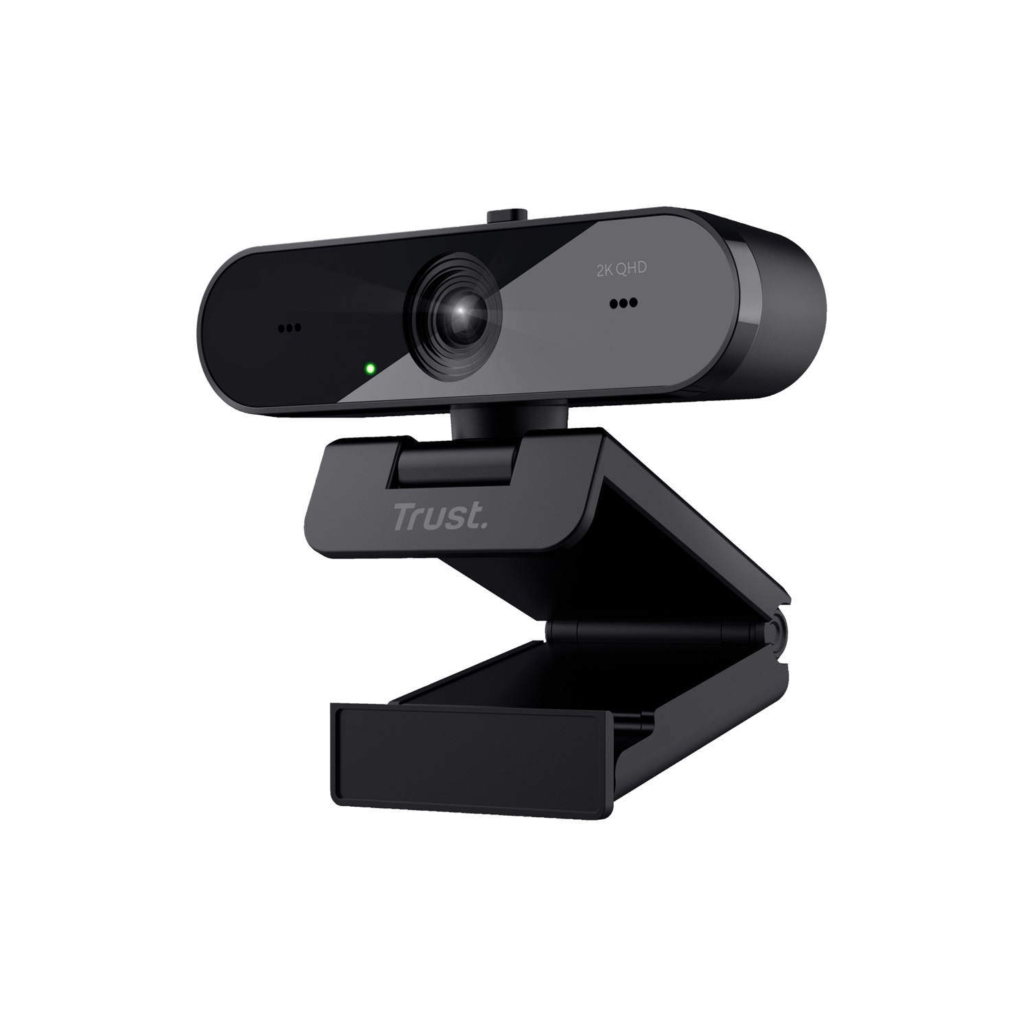 Trust Taxon QHD Webcam 2560x1440p, Autofocus, Lente Grandangolare, 2 Microfoni, Filtro Privacy, USB 2.0, Nero