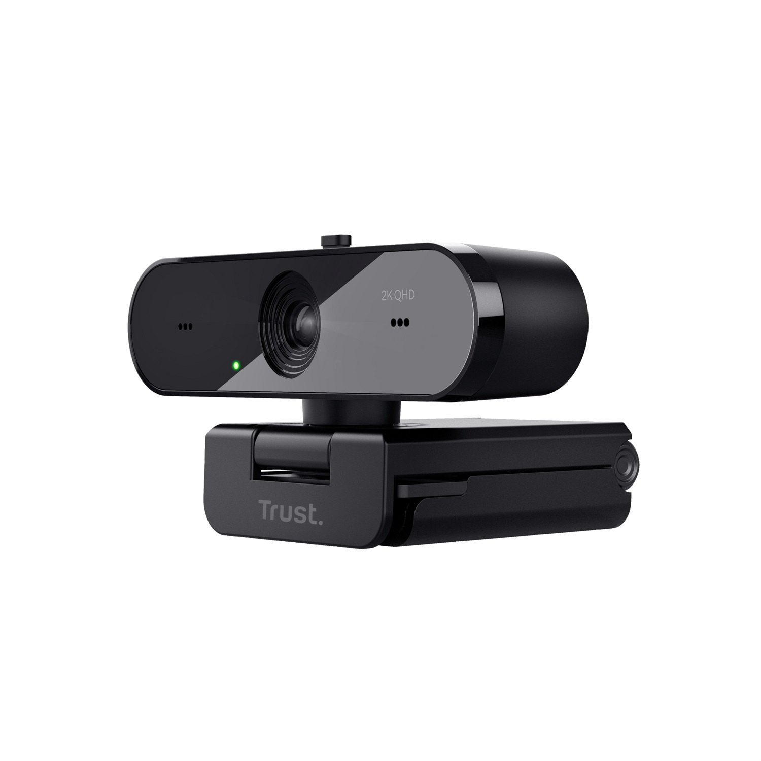 Trust Taxon QHD Webcam 2560x1440p, Autofocus, Lente Grandangolare, 2 Microfoni, Filtro Privacy, USB 2.0, Nero