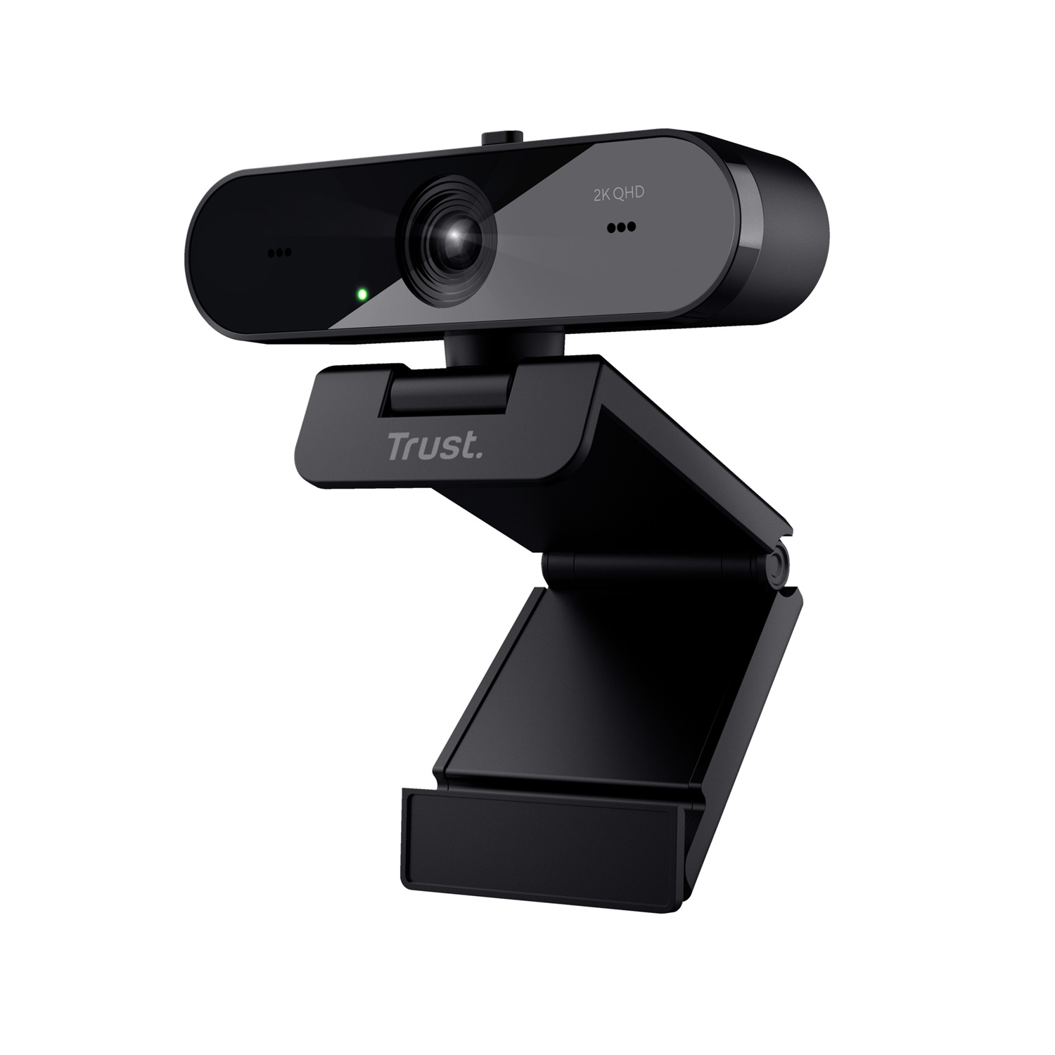 Trust Taxon QHD Webcam 2560x1440p, Autofocus, Lente Grandangolare, 2 Microfoni, Filtro Privacy, USB 2.0, Nero