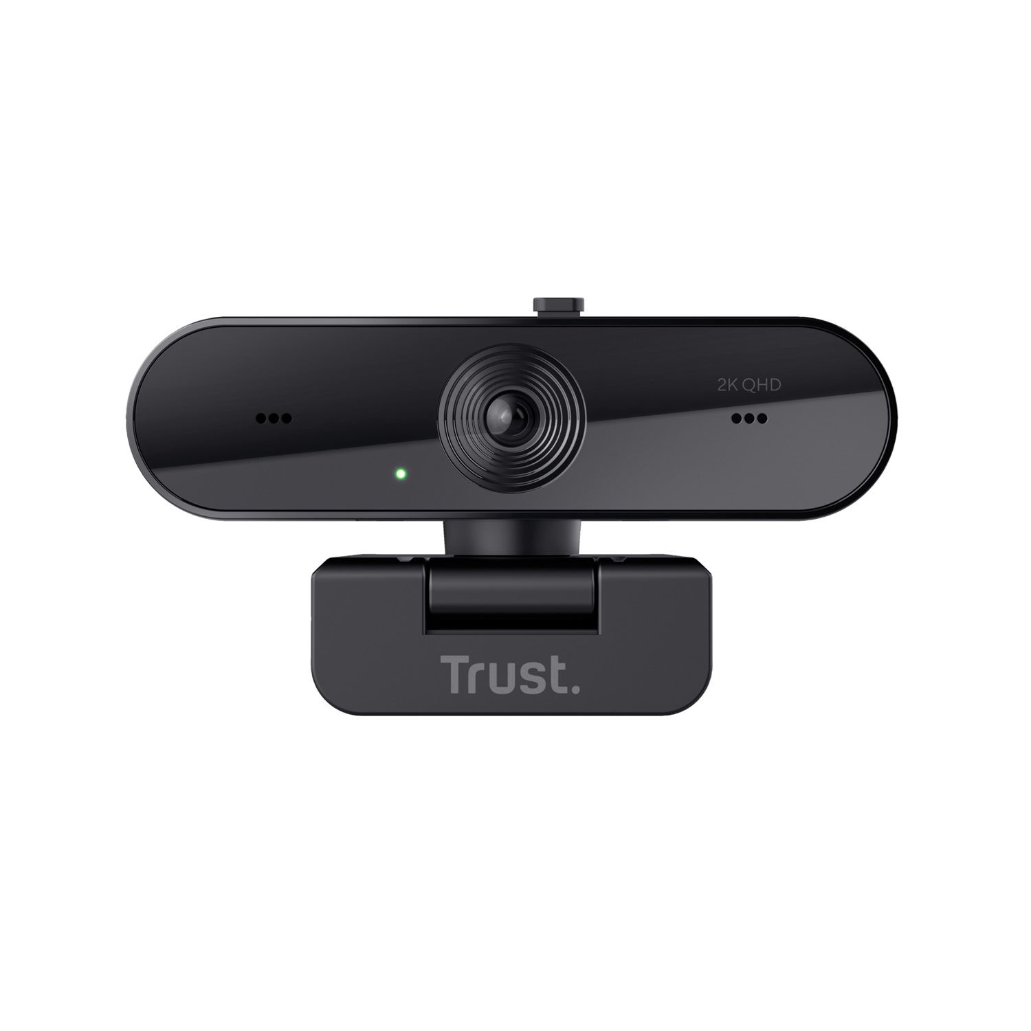 Trust Taxon QHD Webcam 2560x1440p, Autofocus, Lente Grandangolare, 2 Microfoni, Filtro Privacy, USB 2.0, Nero