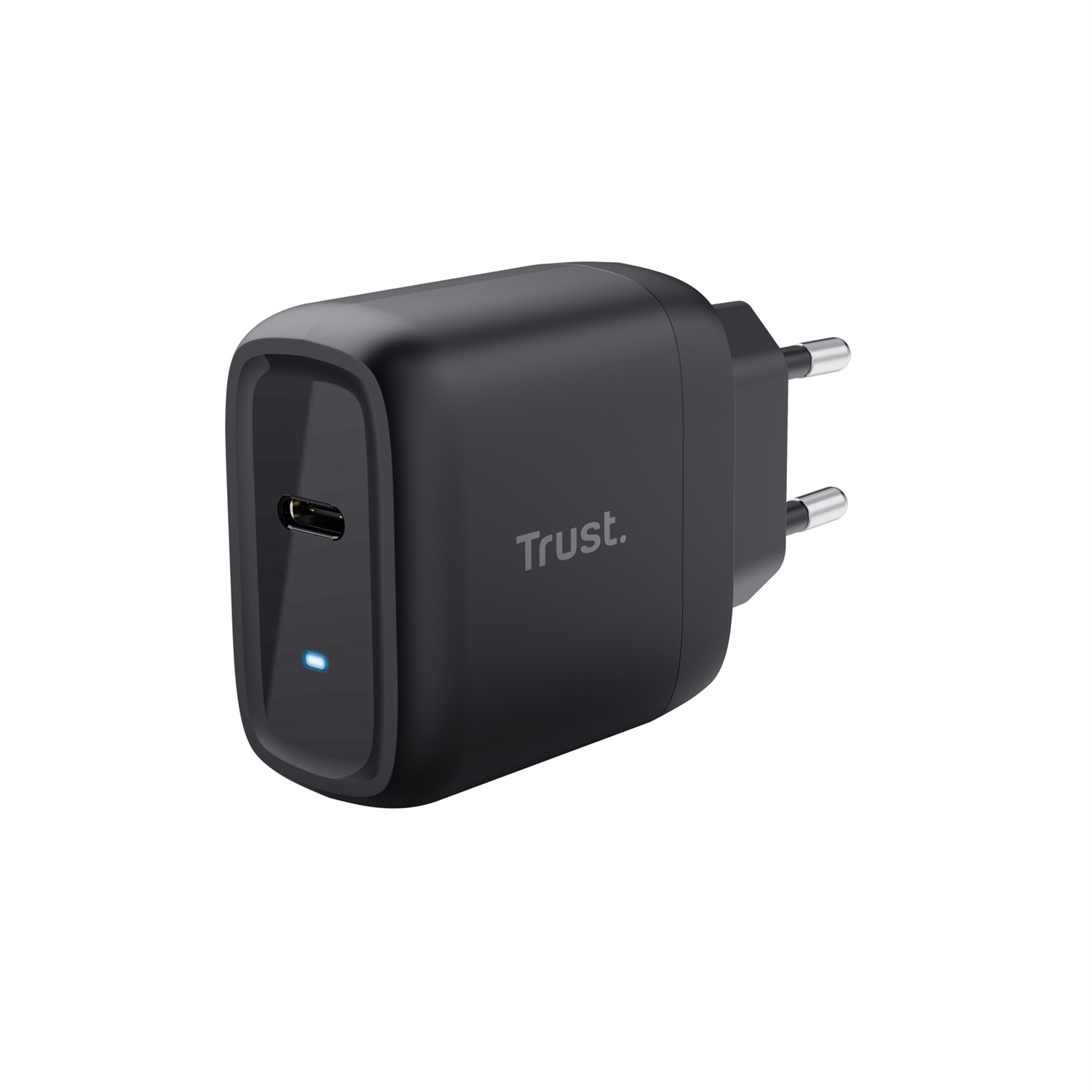 Trust Maxo Caricabatteria USB-C 45W Nero - Compatto, 2m Cavo, Universale, Design Sostenibile