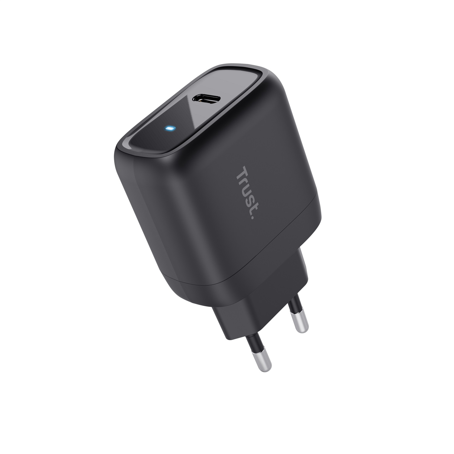 Trust Maxo Caricabatteria USB-C 45W Nero - Compatto, 2m Cavo, Universale, Design Sostenibile