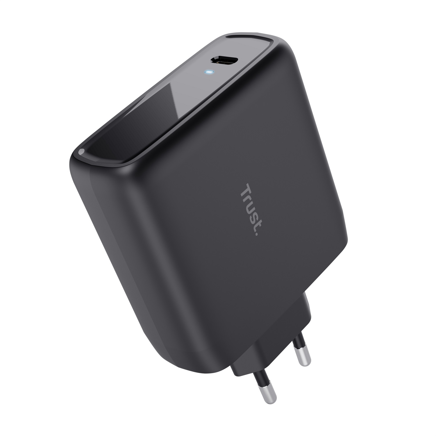 Trust Maxo Caricabatterie USB-C 100W Nero - Cavo da 2m, 75% Materiali Riciclati, Compatibile con Smartphone e Laptop