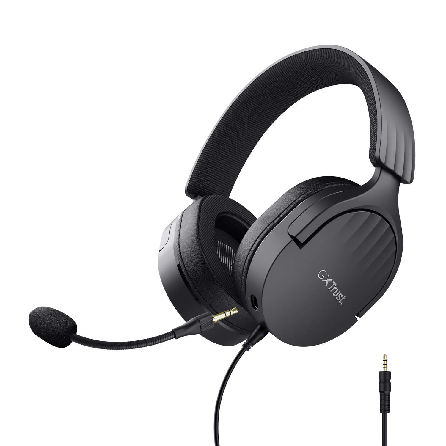 Trust GXT 489 FAYZO Cuffie Gaming Over-Ear Cablato con Microfono, 20-20000 Hz, 1.2m, Nero, Compatibili con PC e Console