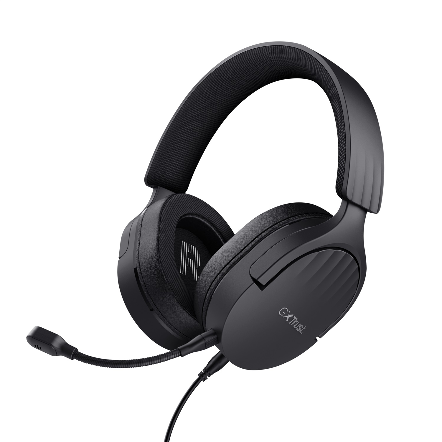Trust GXT 489 FAYZO Cuffie Gaming Over-Ear Cablato con Microfono, 20-20000 Hz, 1.2m, Nero, Compatibili con PC e Console