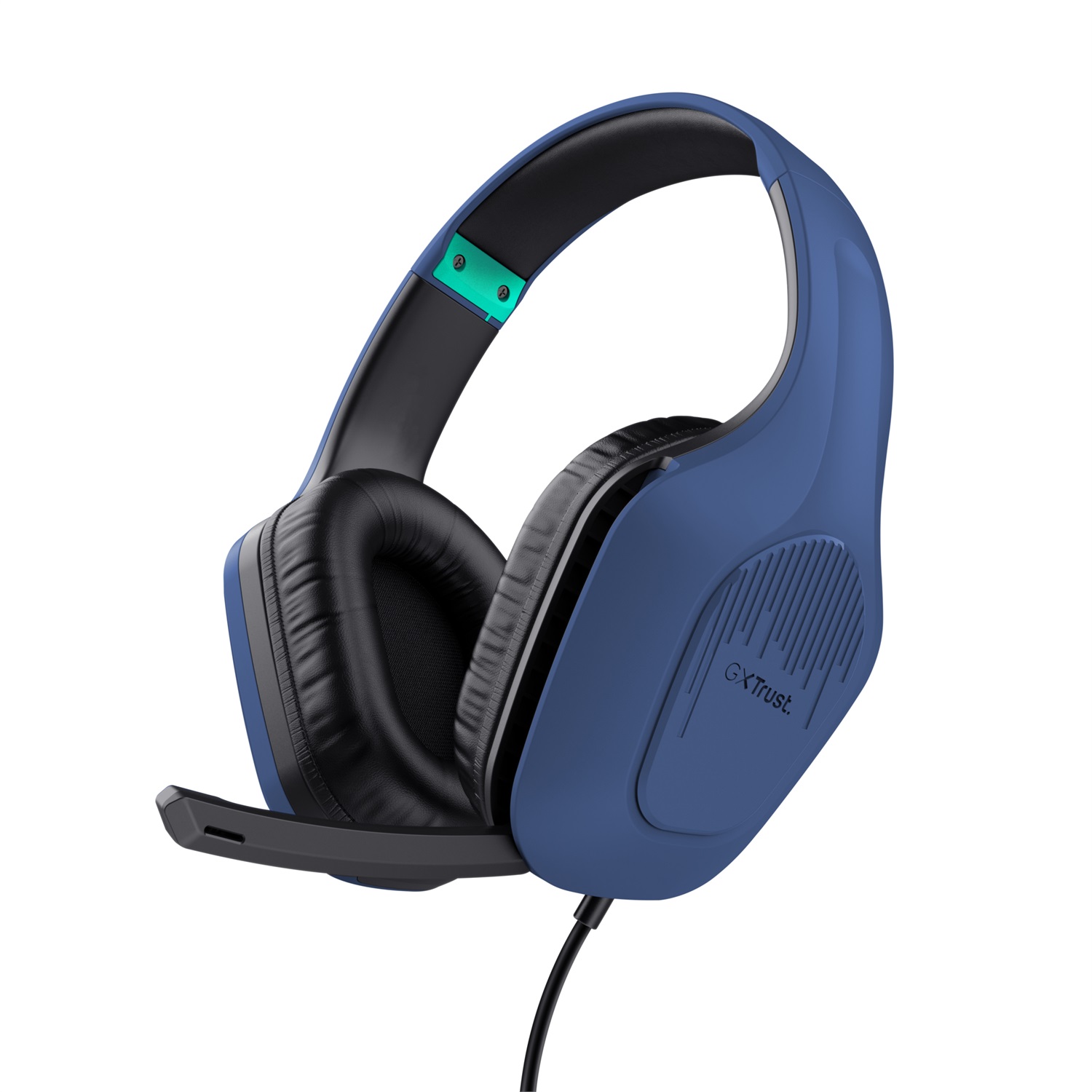 Trust GXT 415B Zirox Cuffie Gaming Over-ear Cablate con Microfono Blu - Leggere e Confortevoli