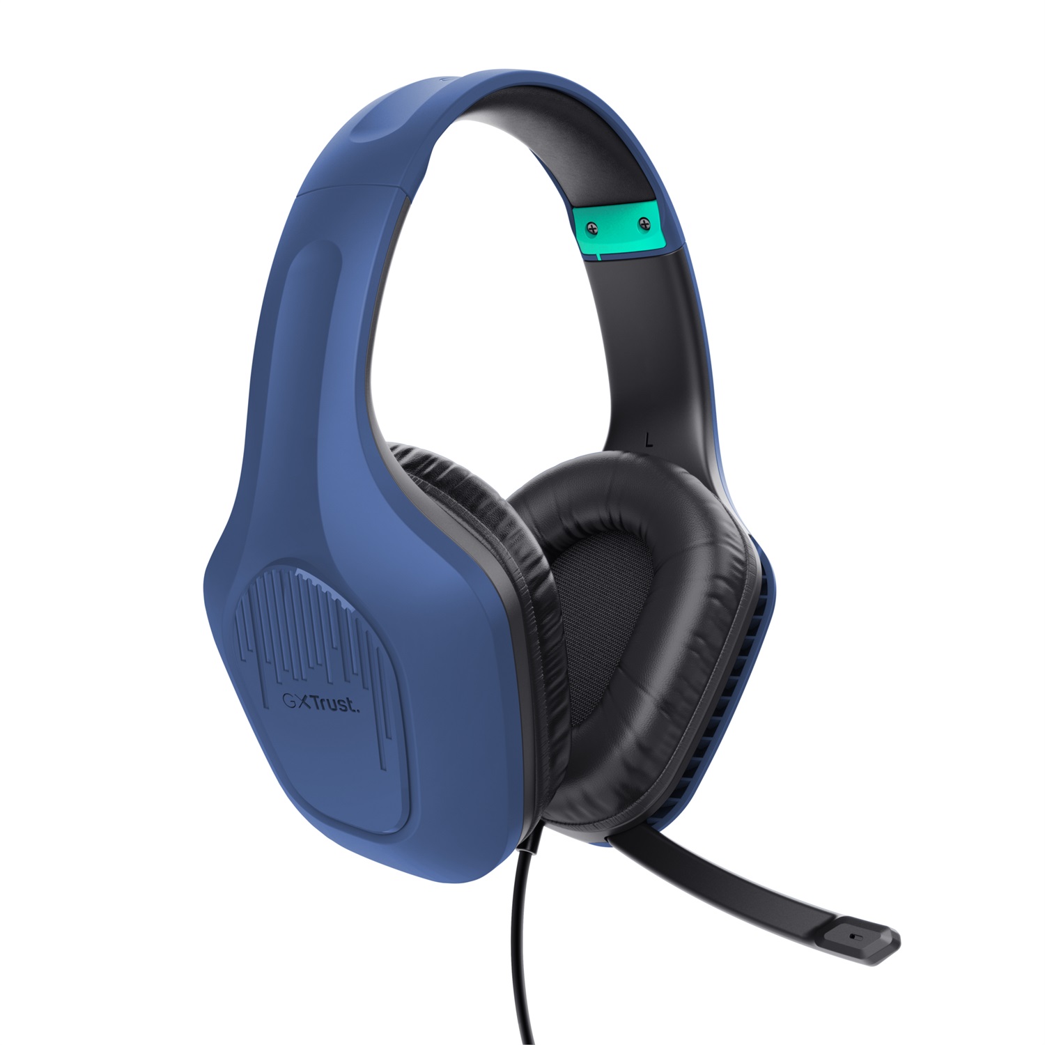 Trust GXT 415B Zirox Cuffie Gaming Over-ear Cablate con Microfono Blu - Leggere e Confortevoli