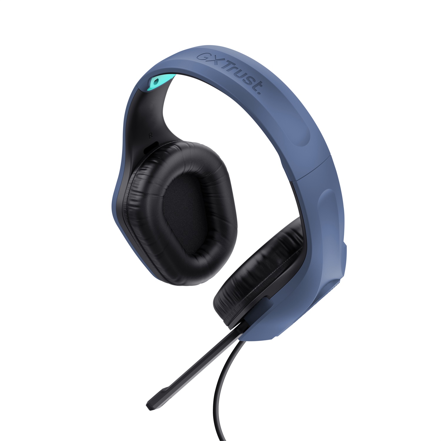 Trust GXT 415B Zirox Cuffie Gaming Over-ear Cablate con Microfono Blu - Leggere e Confortevoli