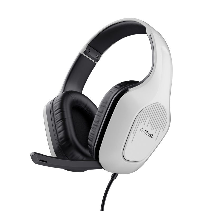 Trust GXT 415PS ZIROX Auricolare Cablato Gaming Stereofonico A Padiglione Nero e Bianco con Driver da 50 mm e Microfono