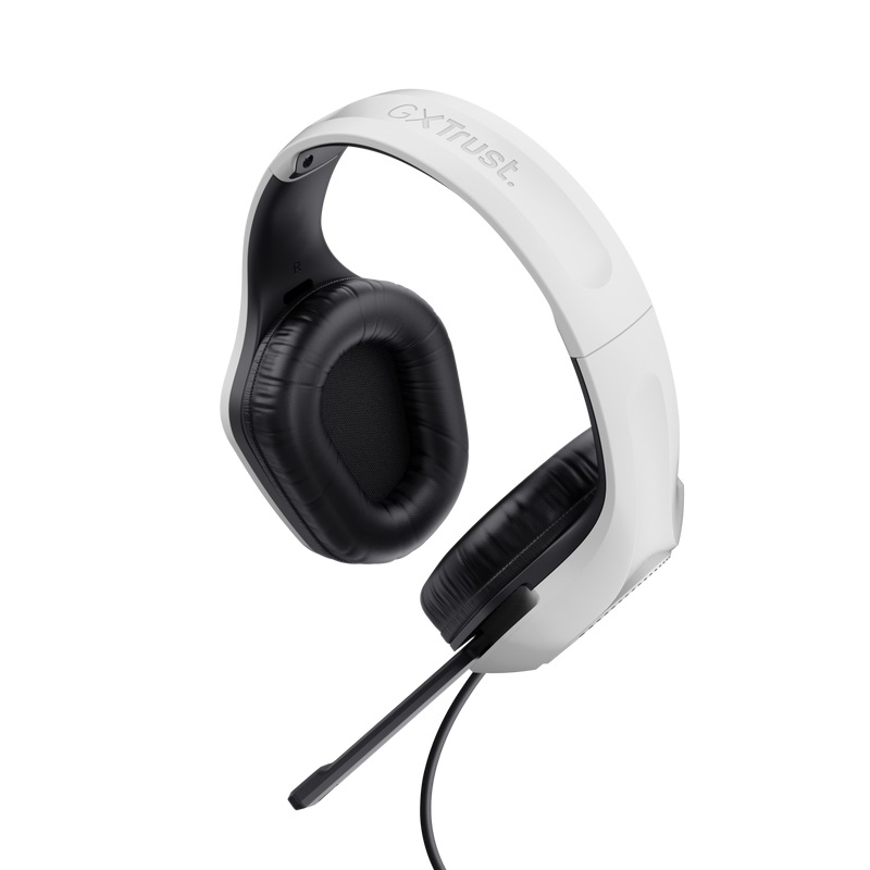 Trust GXT 415PS ZIROX Auricolare Cablato Gaming Stereofonico A Padiglione Nero e Bianco con Driver da 50 mm e Microfono