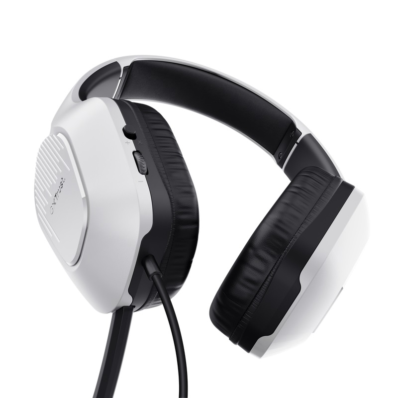 Trust GXT 415PS ZIROX Auricolare Cablato Gaming Stereofonico A Padiglione Nero e Bianco con Driver da 50 mm e Microfono