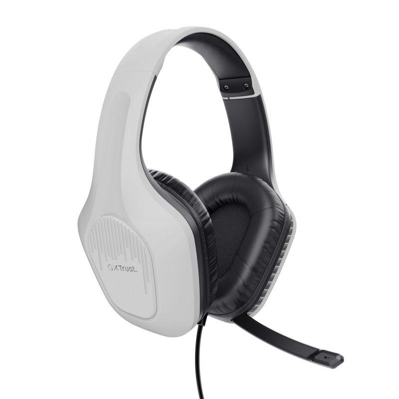 Trust GXT 415PS ZIROX Auricolare Cablato Gaming Stereofonico A Padiglione Nero e Bianco con Driver da 50 mm e Microfono
