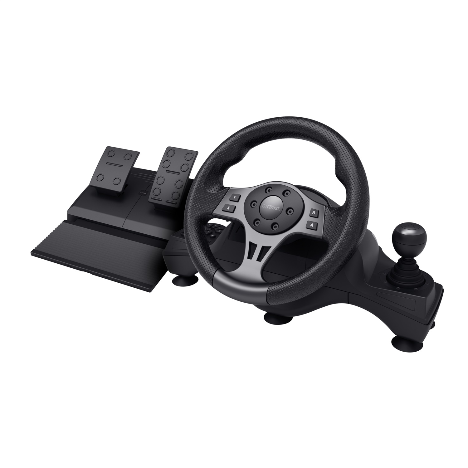 Trust GXT 289 Movi Volante da Corsa con Pedali - USB, Cablato, Compatibile con Nintendo Switch, PlayStation 4, Xbox One S/X, Xbox Series S/X, Rotazione 270°