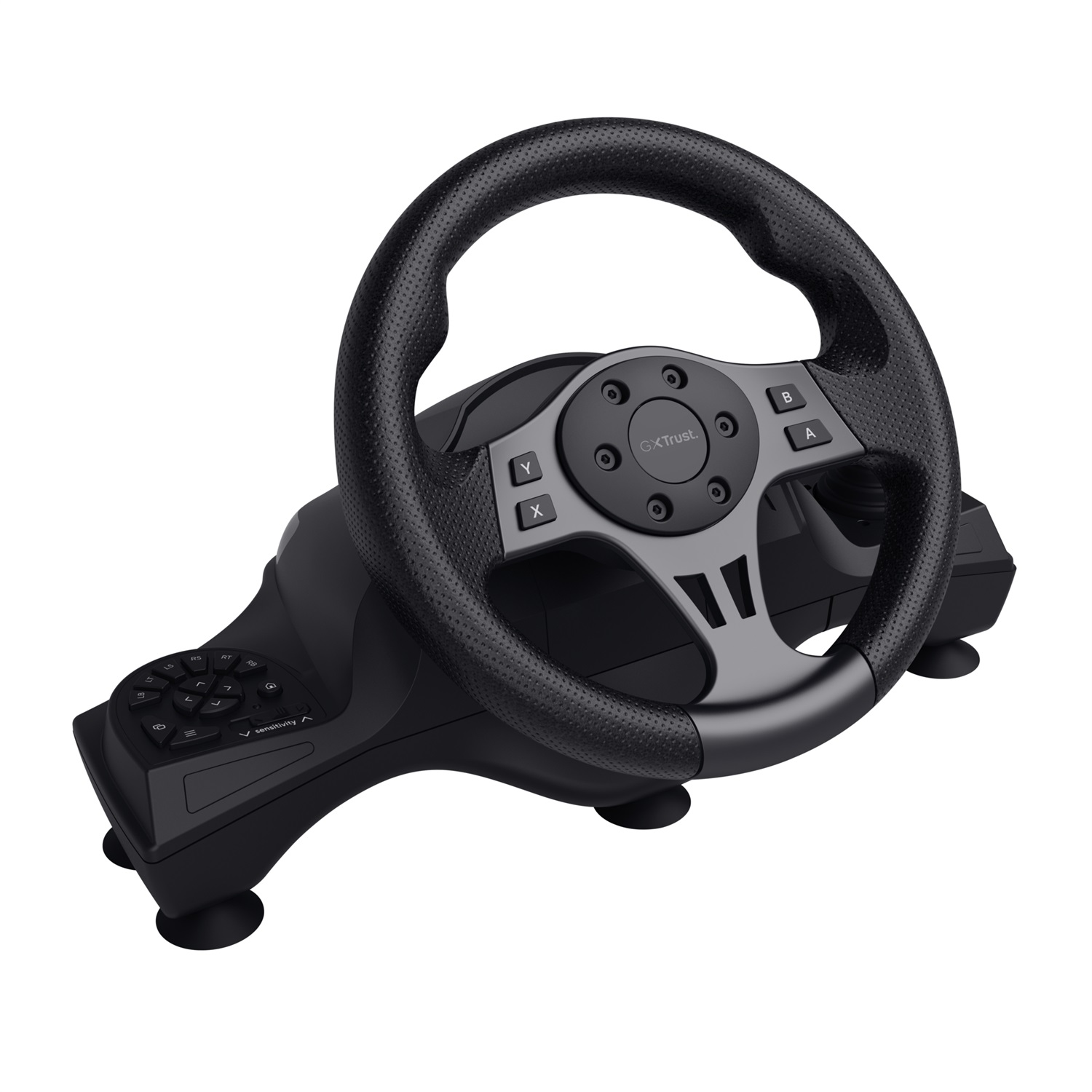 Trust GXT 289 Movi Volante da Corsa con Pedali - USB, Cablato, Compatibile con Nintendo Switch, PlayStation 4, Xbox One S/X, Xbox Series S/X, Rotazione 270°