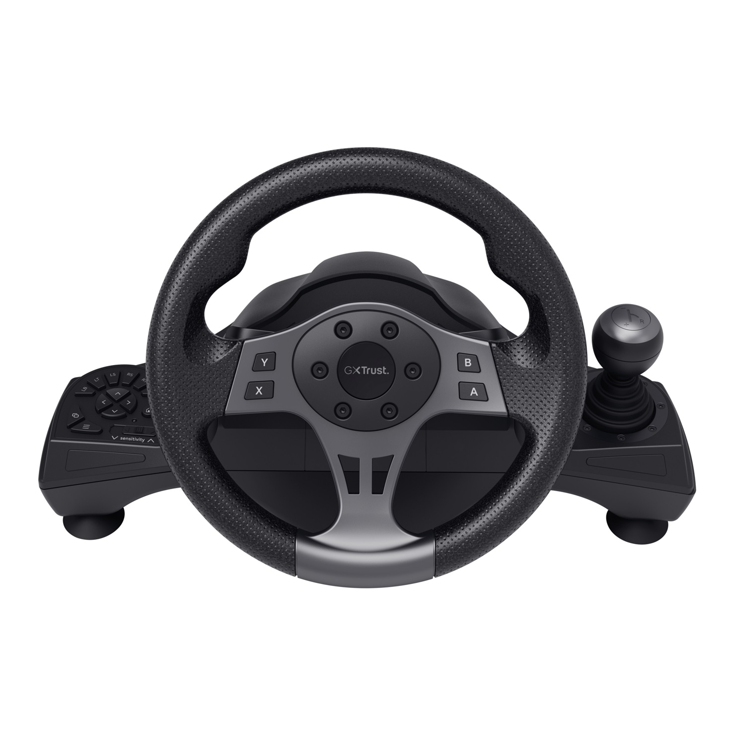 Trust GXT 289 Movi Volante da Corsa con Pedali - USB, Cablato, Compatibile con Nintendo Switch, PlayStation 4, Xbox One S/X, Xbox Series S/X, Rotazione 270°