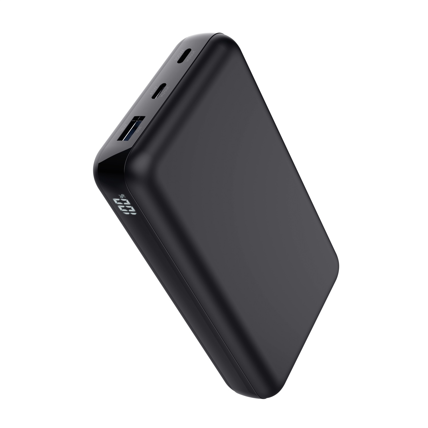 Trust Laro Power Bank 100W - Ricarica Rapida per Laptop, 20000mAh, 2x USB-C, 1x USB-A, Design Sostenibile in Nero