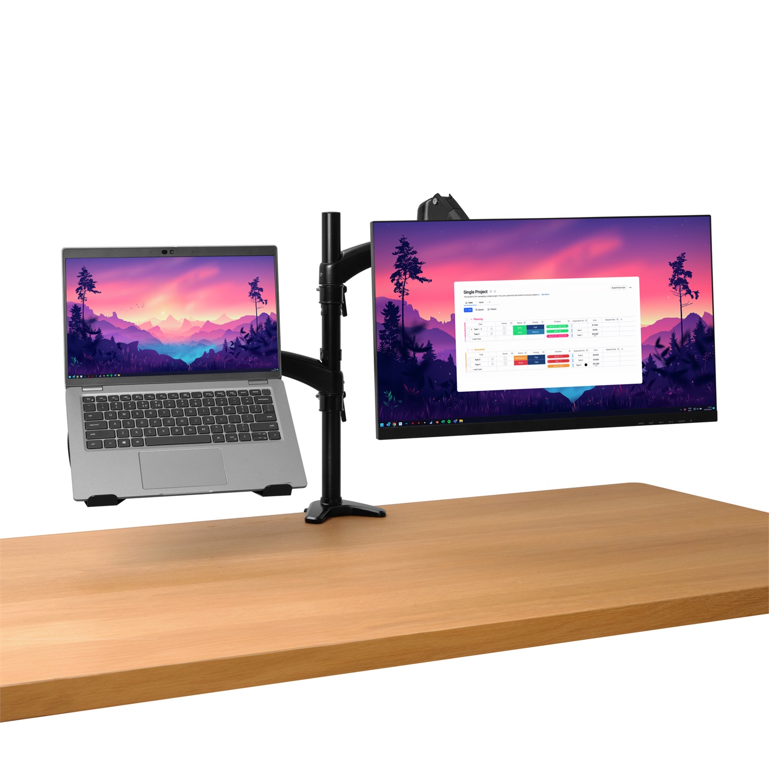 Trust Mara Braccio per Monitor e Laptop - Supporto da Scrivania per Doppio Monitor fino a 32